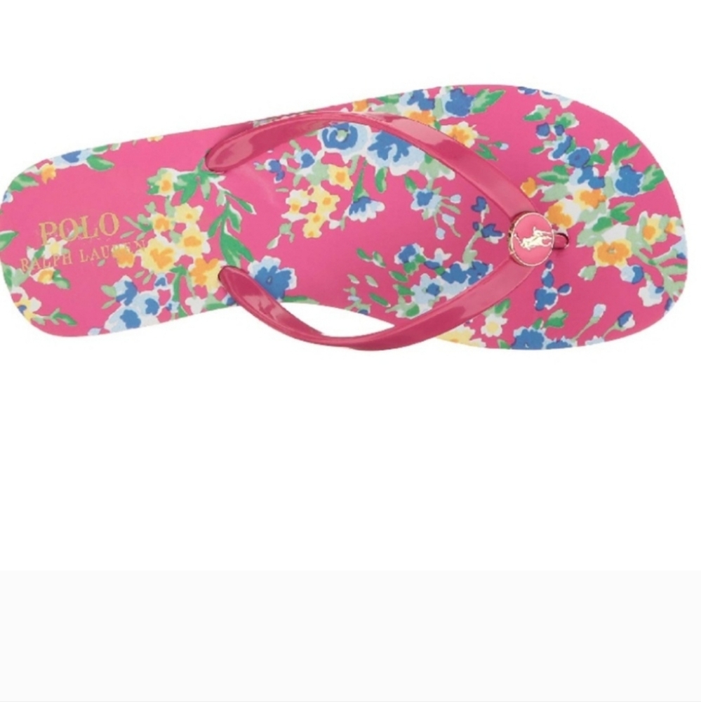 New Ralph Lauren Borolla Wedge Flip Flop Size 6 Big Girls Women's 7.5 - Picture 3 of 4